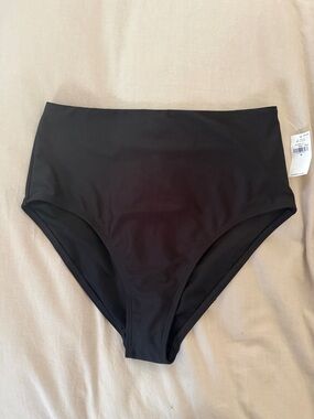 Old Navy Black High-Waist Swim Bottom